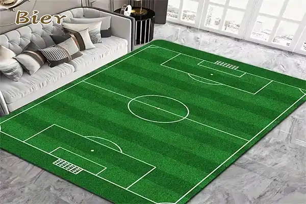 How does the non-slip backing on flannel carpets affect floor breathability